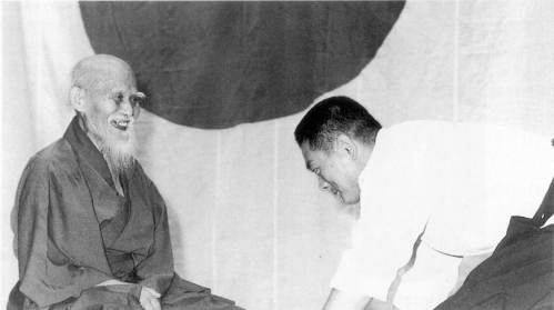 Morihei Ueshiba und Hirokazu Kobayashi